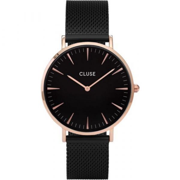 CLUSE | Boho Chic - Mesh Zwart/Rosé/Zwart